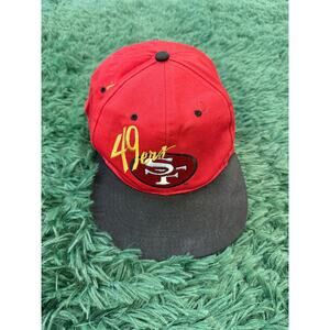 80s San Francisco 49ers NFL Snapback Adjustable Black | Red Hat Cap